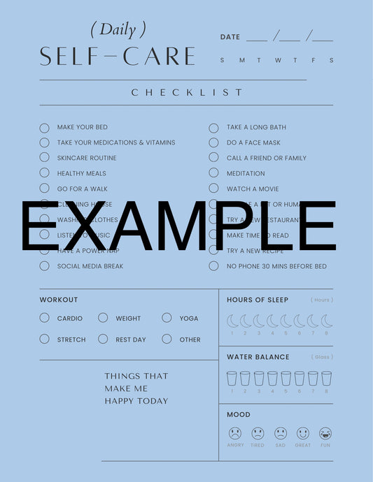 Daily Self Care Tracker