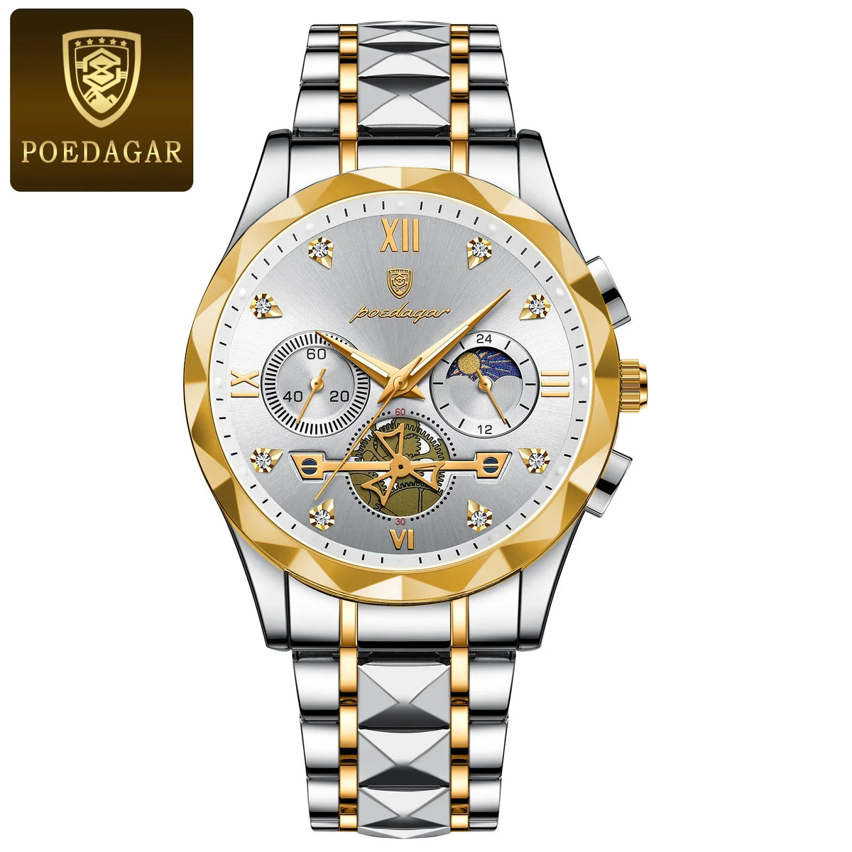 Original Fashion Men Wristwatch Stainless Steel Chronograph Man Watch Waterproof Luminous Military Men's Quartz Watches
