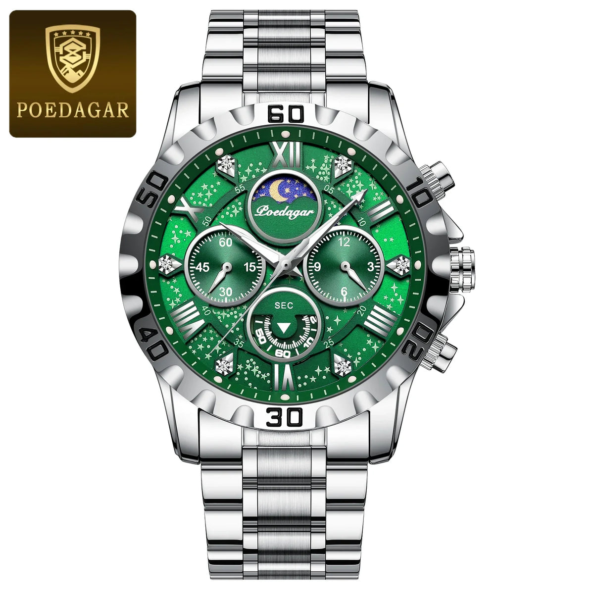 Top Luxury Man Wristwatch Waterproof Luminous Chronograph Men's Quartz Watch Stainless Steel Casual Sports Men Watches