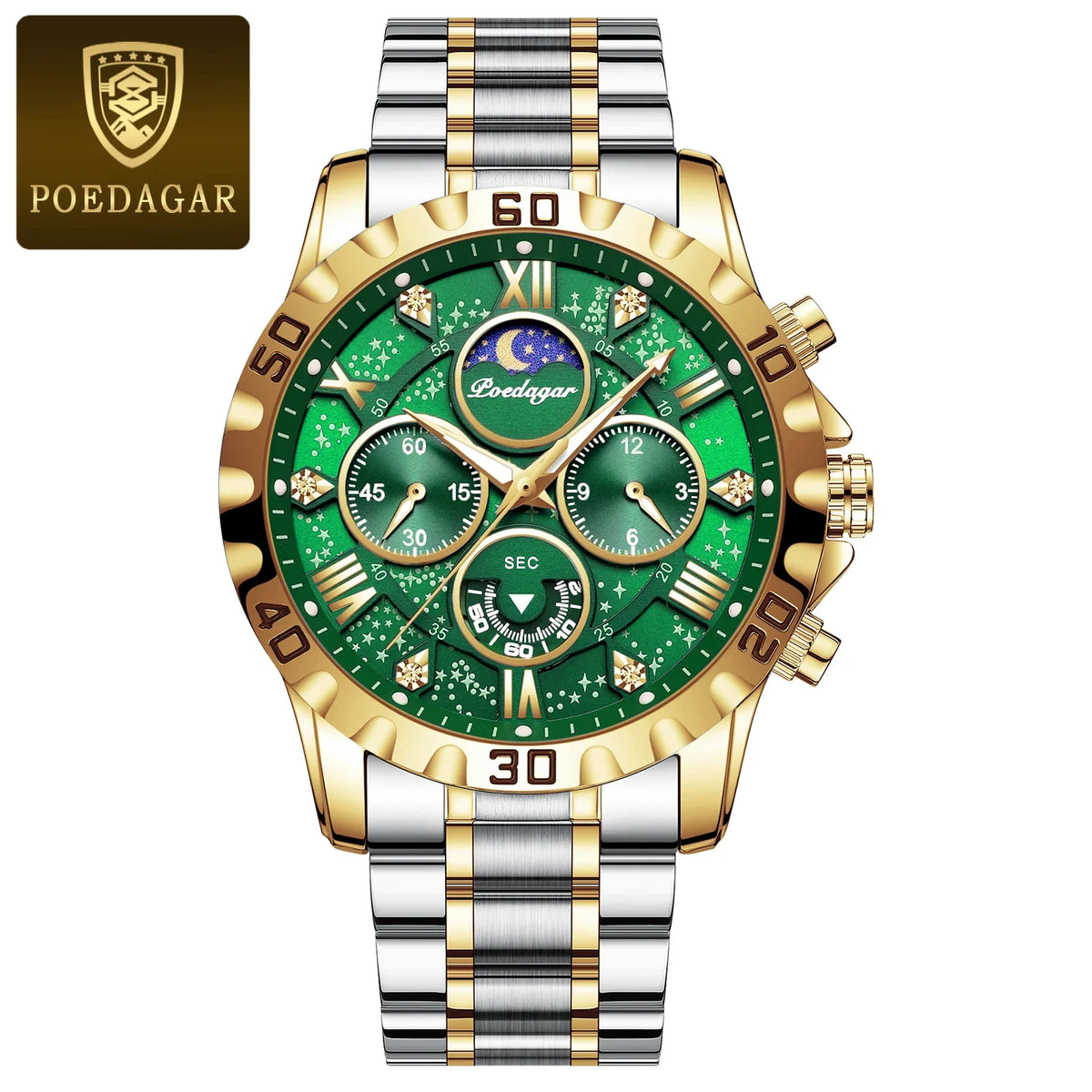 Top Luxury Man Wristwatch Waterproof Luminous Chronograph Men's Quartz Watch Stainless Steel Casual Sports Men Watches
