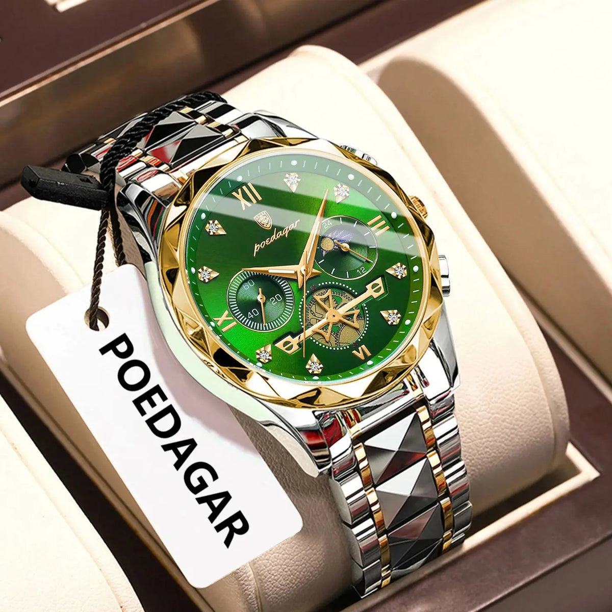 Original Fashion Men Wristwatch Stainless Steel Chronograph Man Watch Waterproof Luminous Military Men's Quartz Watches
