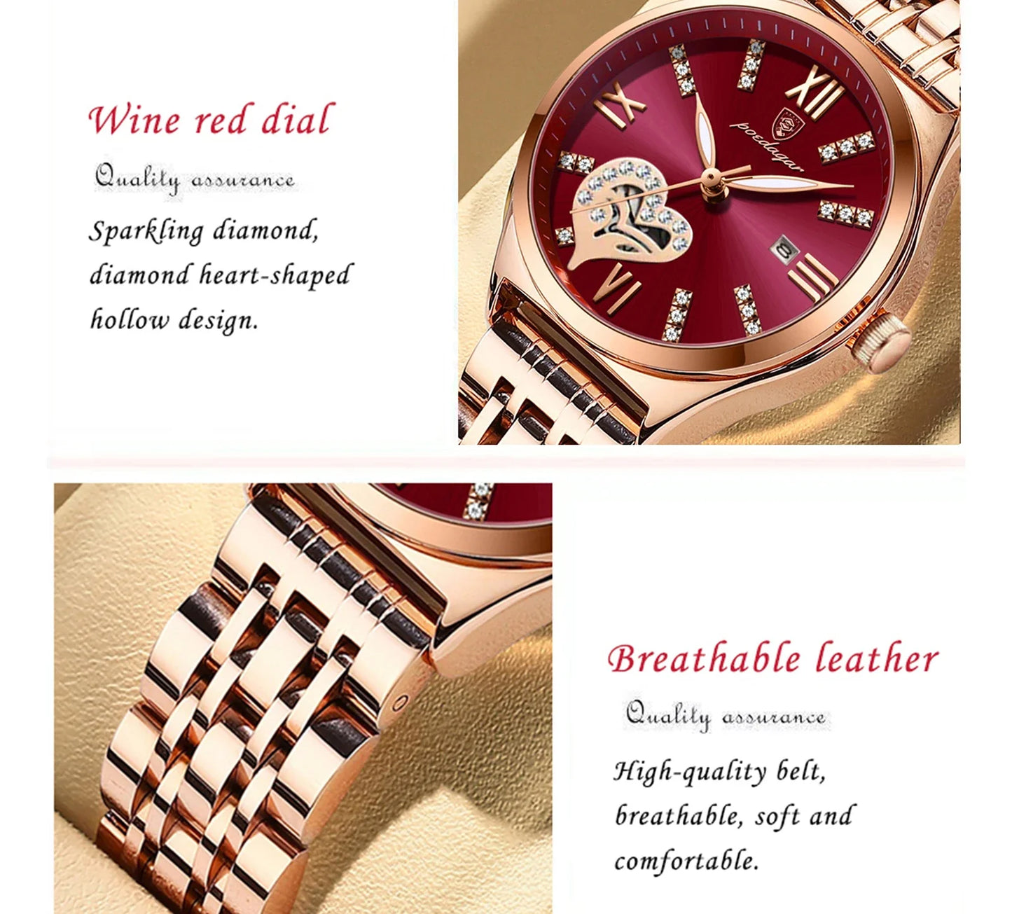 Luxury Watches For Women Waterproof Luminous Date Stainless Steel Woman Watch Elegant Fashion Quartz Ladies Wristwatch