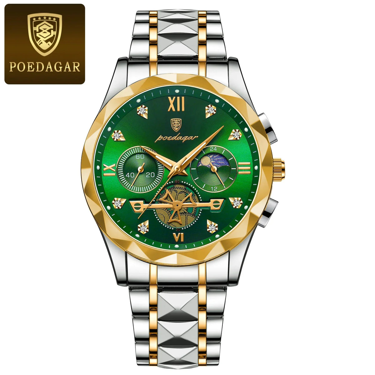 Original Fashion Men Wristwatch Stainless Steel Chronograph Man Watch Waterproof Luminous Military Men's Quartz Watches