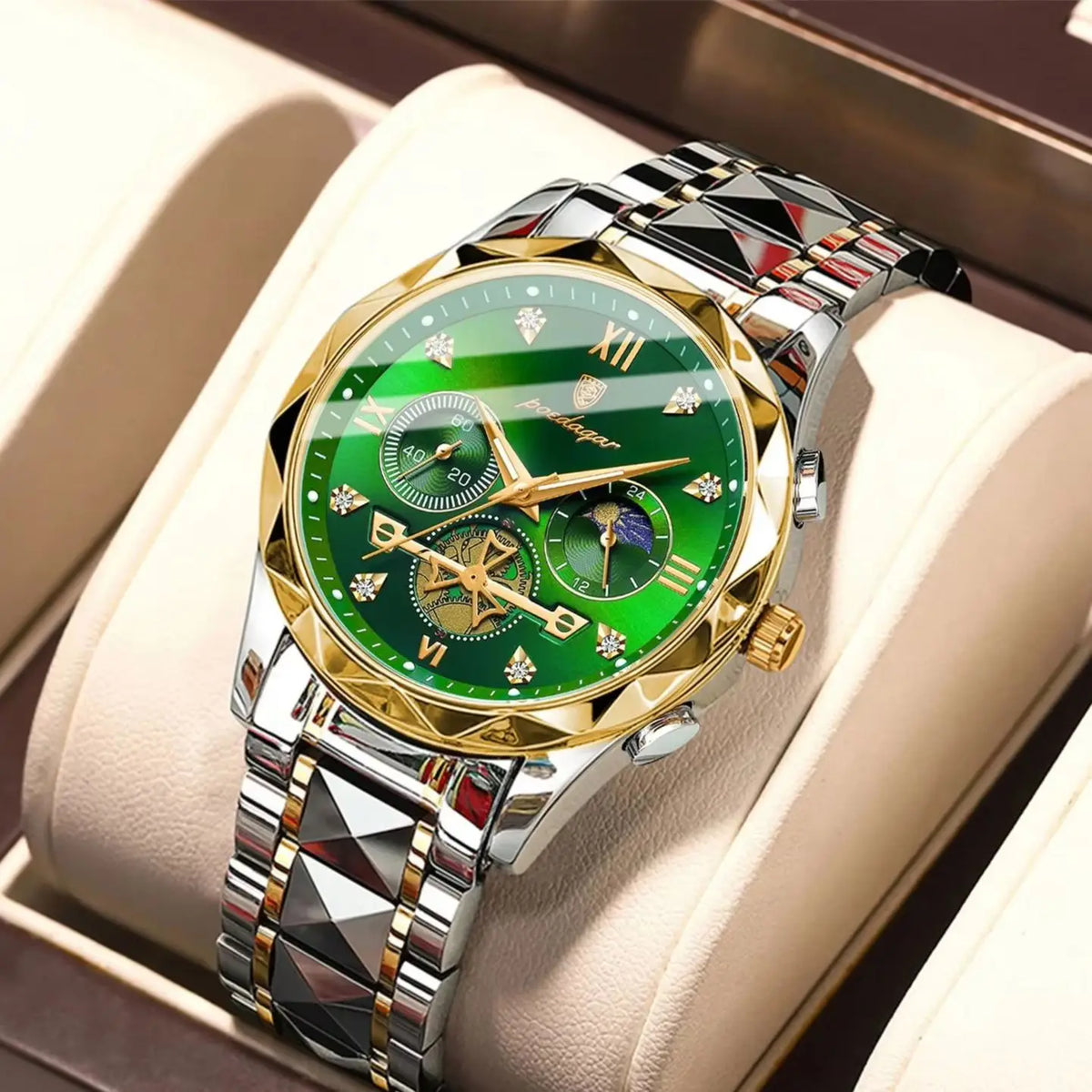 Original Fashion Men Wristwatch Stainless Steel Chronograph Man Watch Waterproof Luminous Military Men's Quartz Watches