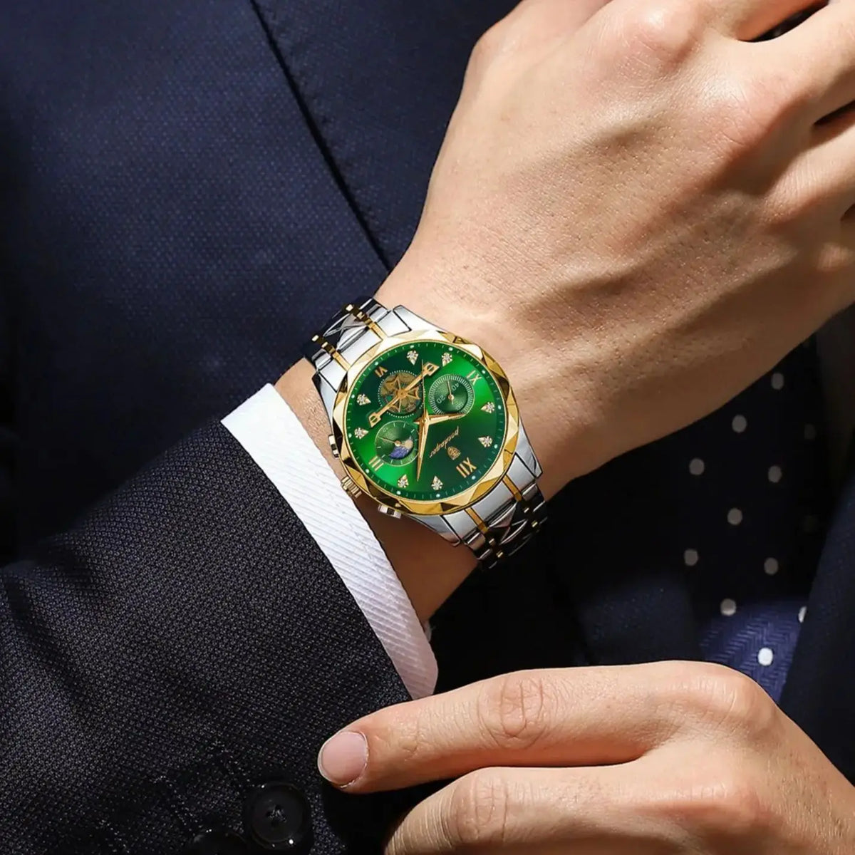 Original Fashion Men Wristwatch Stainless Steel Chronograph Man Watch Waterproof Luminous Military Men's Quartz Watches