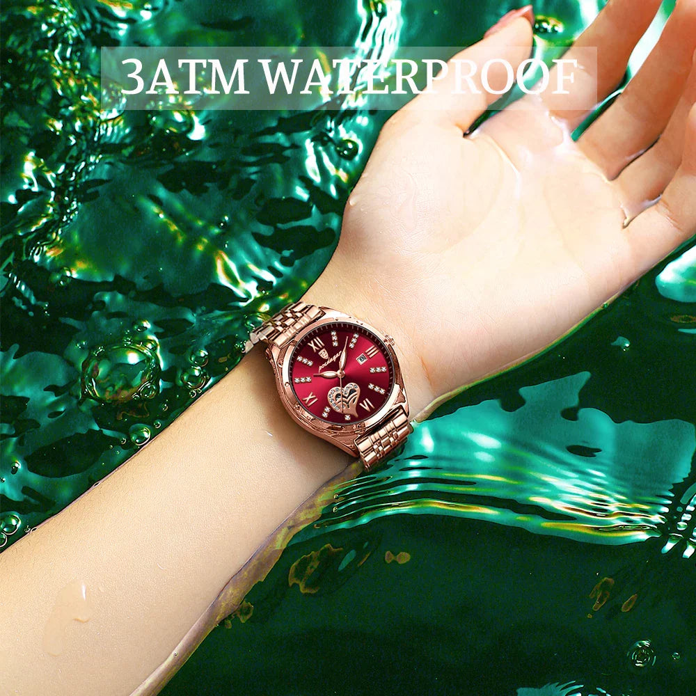 Luxury Watches For Women Waterproof Luminous Date Stainless Steel Woman Watch Elegant Fashion Quartz Ladies Wristwatch